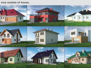 Collection of houses 02 3Dモデル