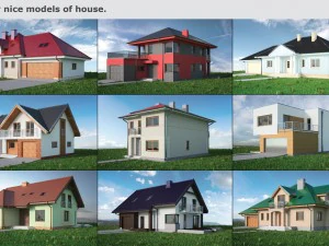 住宅のコレクション 02 3Dモデル