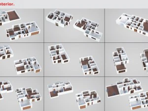 住宅のコレクション 02 3Dモデル