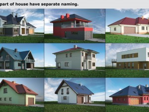 Collection of houses 02 3Dモデル