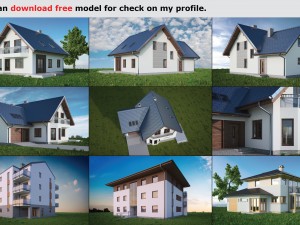 Collection of houses 02 3Dモデル