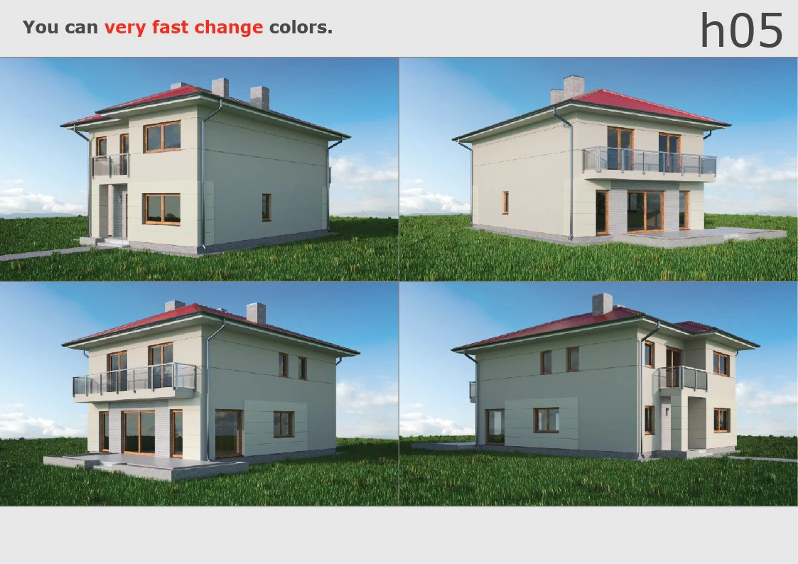 House 05c2 3D Model .c4d .max .obj .3ds .fbx .stl .blend