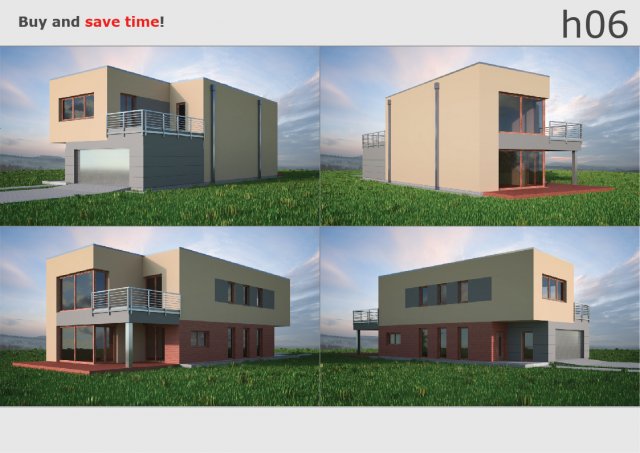 House 06c2 Model 3D .c4d .max .obj .3ds .fbx .stl .blend