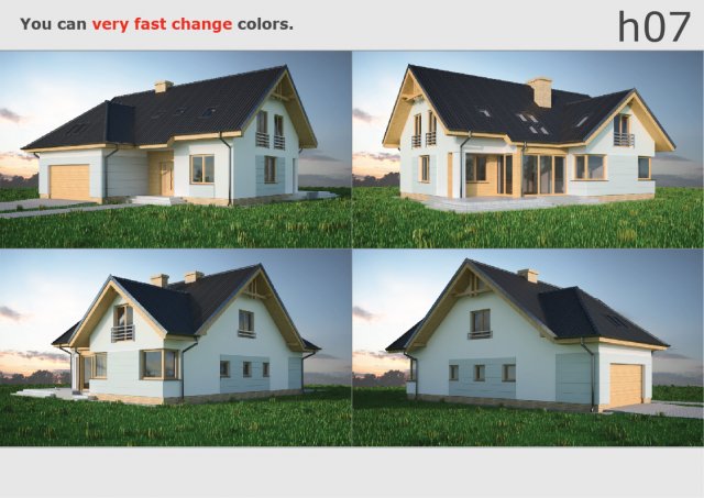 House 07c2 Modello 3D .c4d .max .obj .3ds .fbx .stl .blend 