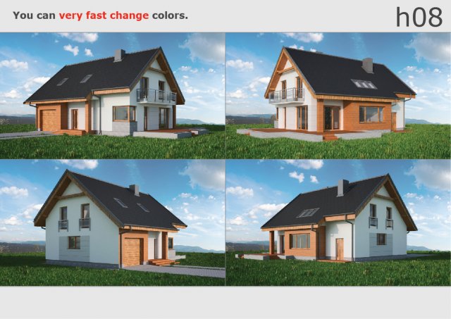 house 08c2 Model 3D .c4d .max .obj .3ds .fbx .stl .blend 