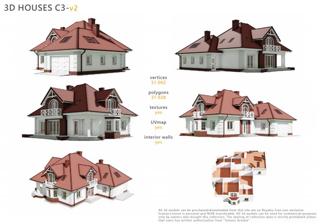 house c3v2 3D Model .c4d .max .obj .3ds .fbx .stl .blend 