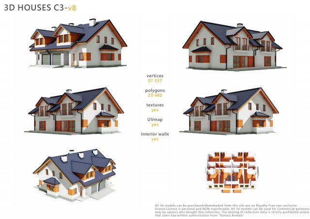house c3v8 Modelo 3D .c4d .max .obj .3ds .fbx .stl .blend 