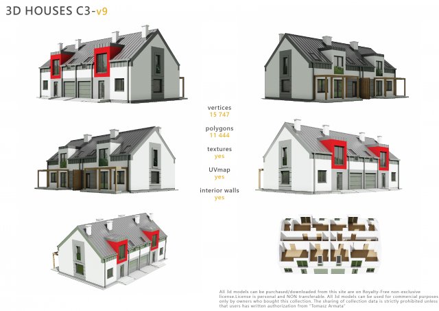 house c3v9 3D Model .c4d .max .obj .3ds .fbx .stl .blend 