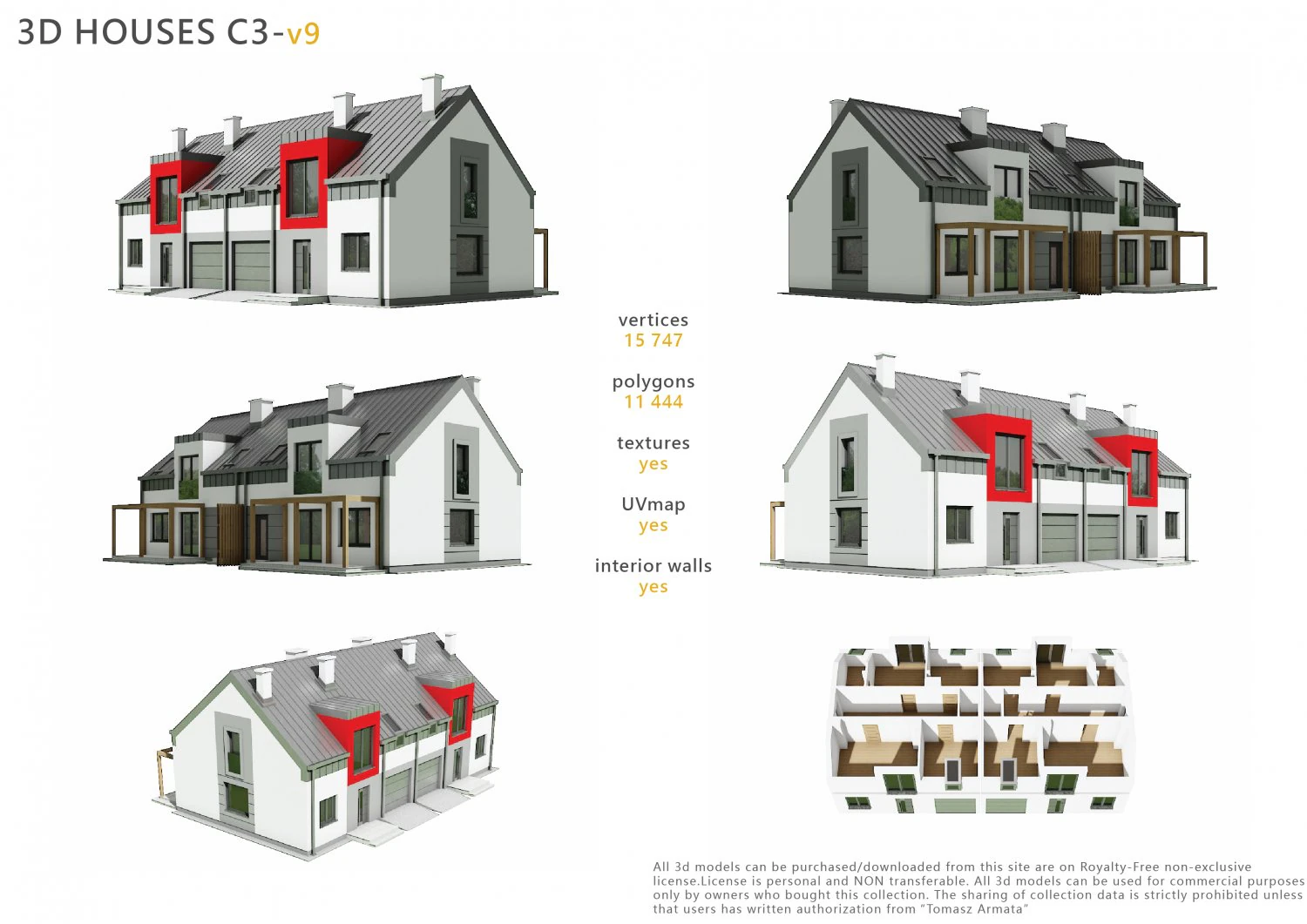house c3v9 3D Model .c4d .max .obj .3ds .fbx .stl .blend 