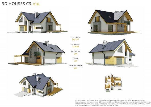 house c3v16 3D मॉडल .c4d .max .obj .3ds .fbx .stl .blend