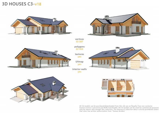 house c3v18 3D Modell .c4d .max .obj .3ds .fbx .stl .blend
