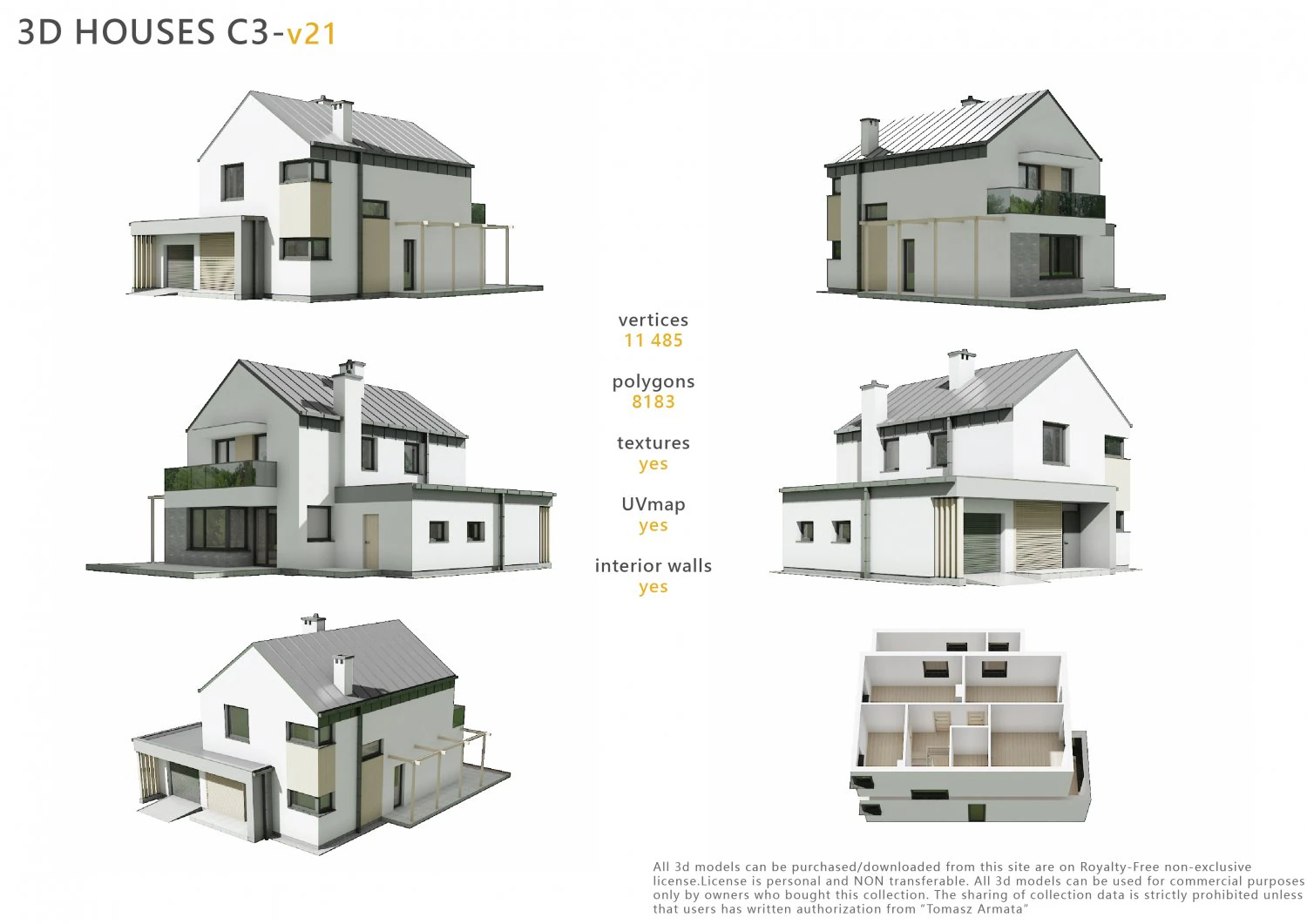 house c3v21 3D Model .c4d .max .obj .3ds .fbx .stl .blend