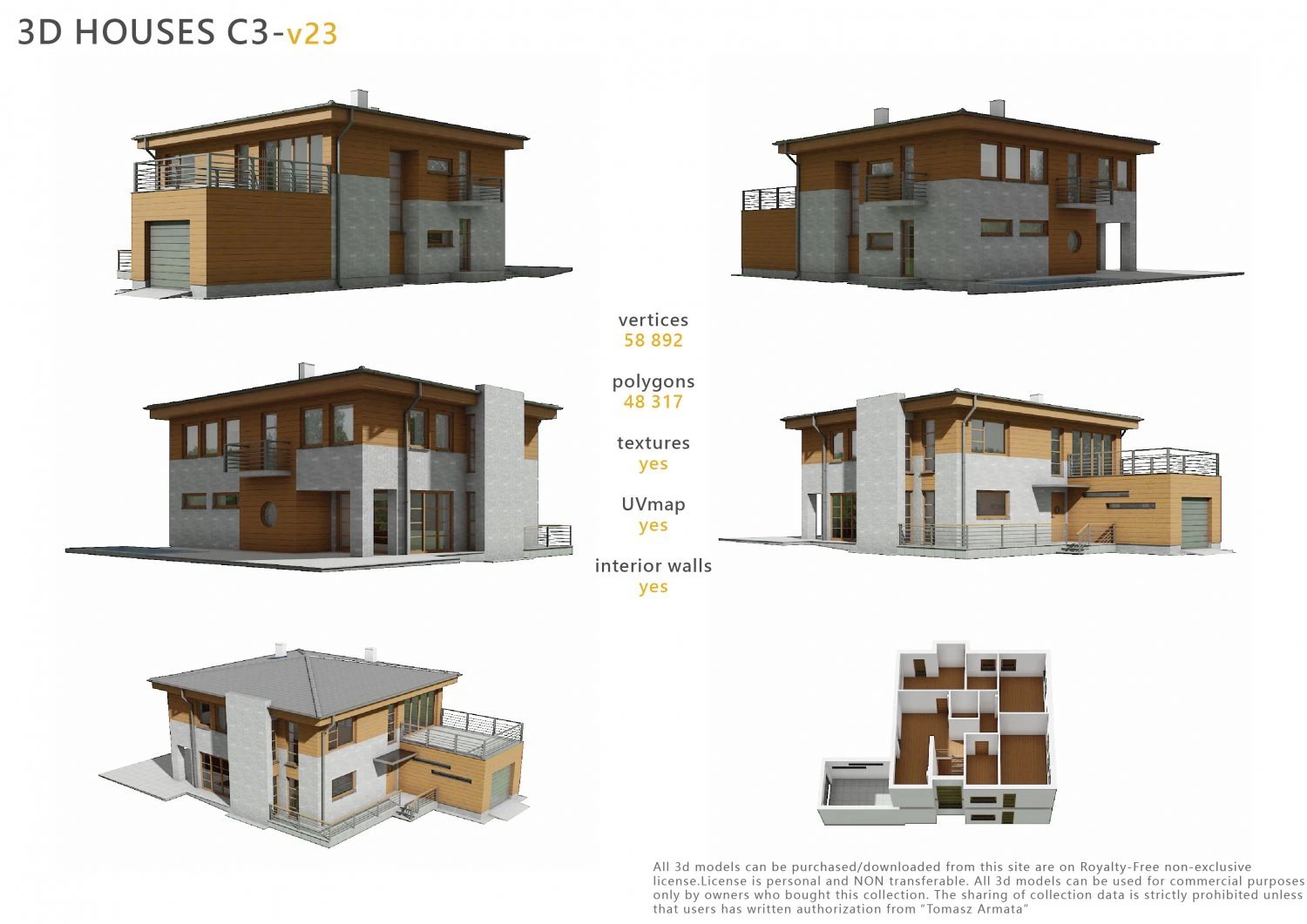 house c3v23 3D Model .c4d .max .obj .3ds .fbx .stl .blend 