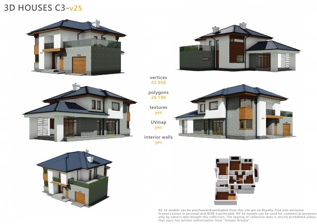 house c3v25 3D Model .c4d .max .obj .3ds .fbx .stl .blend 