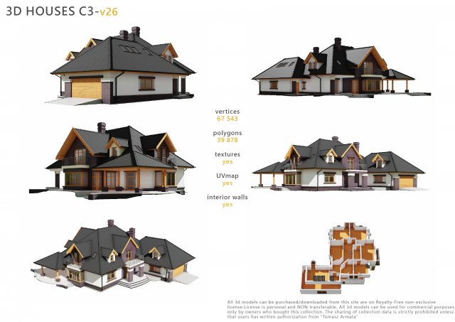 house c3v26 Model 3D .c4d .max .obj .3ds .fbx .stl .blend 