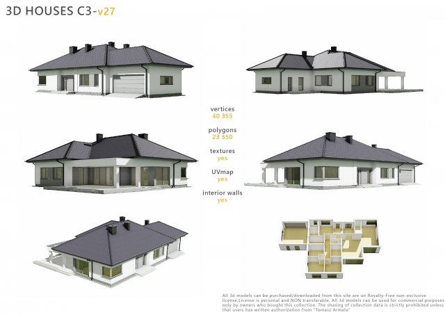 house c3v27 3D 模型 .c4d .max .obj .3ds .fbx .stl .blend 