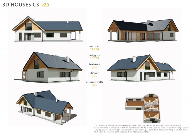 house c3v29 3D 모델 .c4d .max .obj .3ds .fbx .stl .blend 