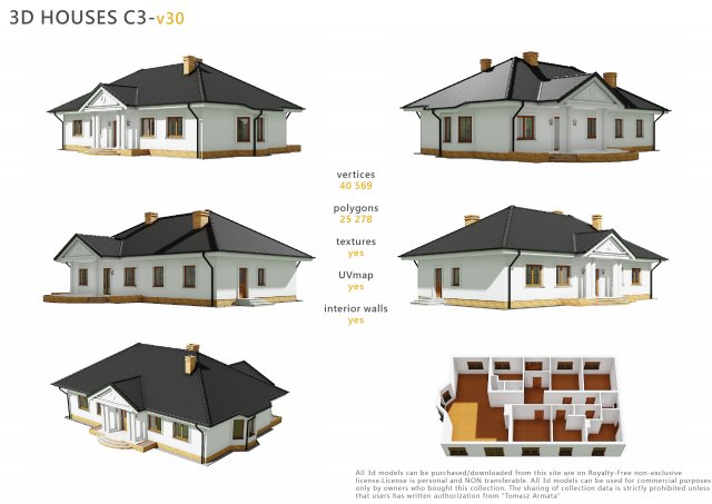 house c3v30 3D मॉडल .c4d .max .obj .3ds .fbx .stl .blend 