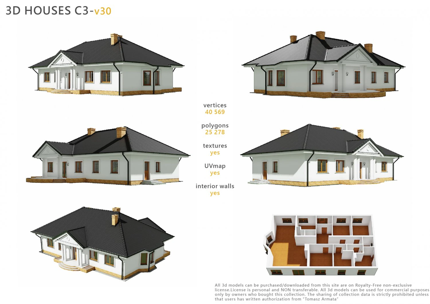 house c3v30 3D Model .c4d .max .obj .3ds .fbx .stl .blend