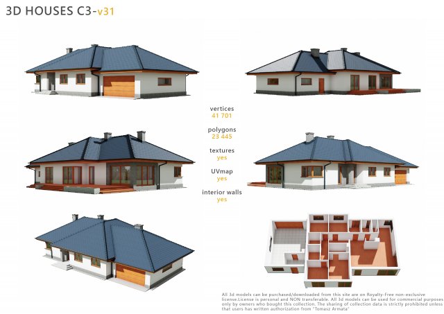 house c3v31 3D-Modell .c4d .max .obj .3ds .fbx .stl .blend 