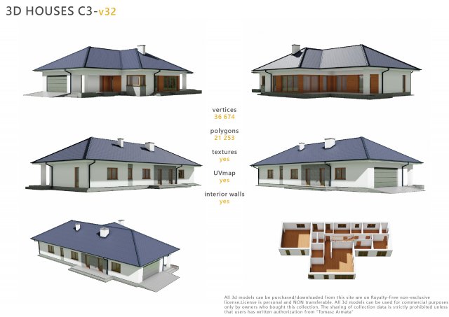 house c3v32 Modelo 3D .c4d .max .obj .3ds .fbx .stl .blend 