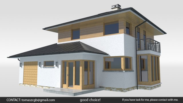 Bambo house 3D 模型 .c4d .max .obj .3ds .fbx .stl .blend