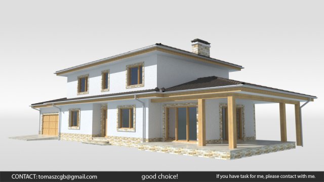 z74 house Model 3D .c4d .max .obj .3ds .fbx .stl .blend 