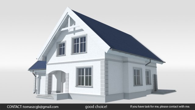 Mila house 3D Model .c4d .max .obj .3ds .fbx .stl .blend 