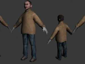 charakter męski Model 3D