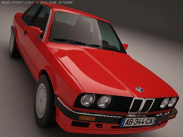 bmw e30 3D Model .c4d .max .obj .3ds .fbx .stl .blend 