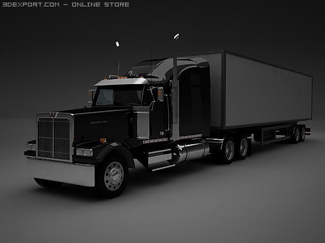 western star4900ex 3D Model .c4d .max .obj .3ds .fbx .stl .blend