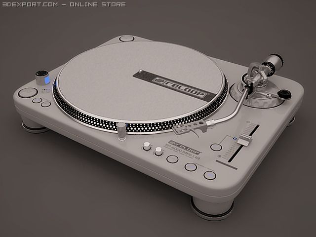 reloop rp6000 mk6 3D-Modell .c4d .max .obj .3ds .fbx .stl .blend 