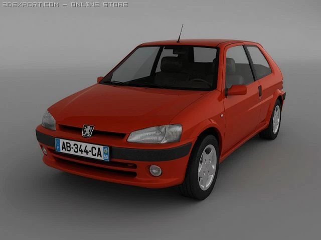 peugeot 106 3D Model .c4d .max .obj .3ds .fbx .stl .blend 