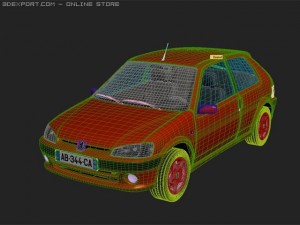 peugeot 106 3D 模型