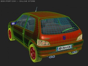 peugeot 106 3D 模型