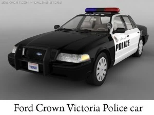 Ford Crown Victoria voiture de police Modèle 3D
