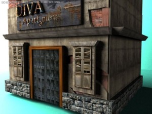 broken apartement 3D 모델