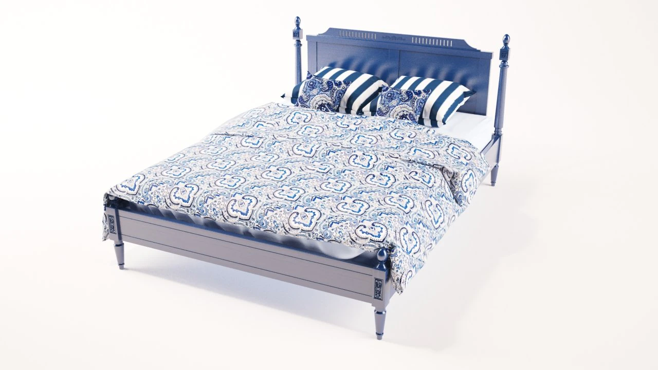 provence bed 2 3D Model .c4d .max .obj .3ds .fbx .stl .blend 