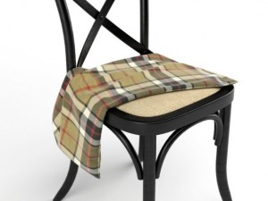 cross back chair 3D-Modell