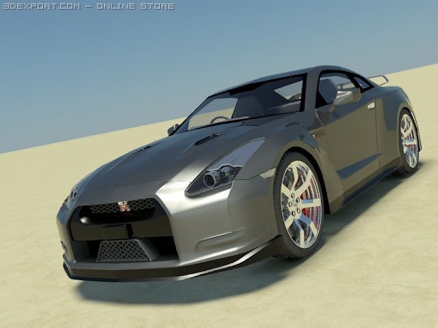 Nissan skyline r35 gtr 3D Модель .c4d .max .obj .3ds .fbx .stl .blend 