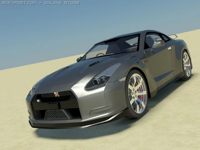 Nissan skyline r35 gtr 3D Model .c4d .max .obj .3ds .fbx .stl .blend 