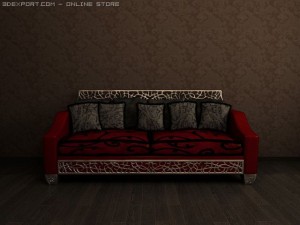 sofa art deco Model 3D