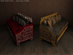 sofa art deco Model 3D