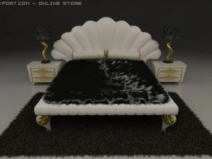 bad desk lamp carpet 3D Model