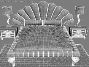 bad  desk  lamp  carpet Modello 3D