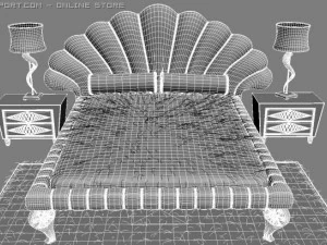 bad  desk  lamp  carpet 3D Model