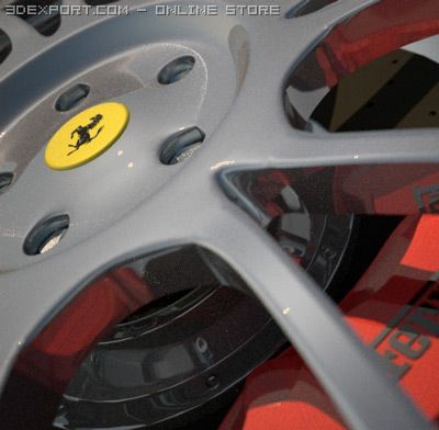 ferrari f430 wheel 3D 模型 .c4d .max .obj .3ds .fbx .stl .blend 