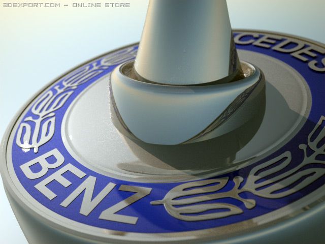 mercedes benz hood ornament 3D Model .c4d .max .obj .3ds .fbx .stl .blend