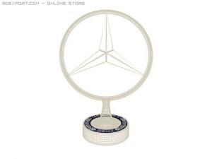 mercedes benz hood ornament 3D Model