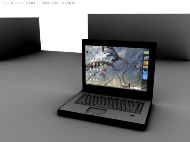 computador port&aacute;til Modelo 3D .c4d .max .obj .3ds .fbx .stl .blend 